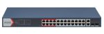   Hikvision DS-3E1326P-EI (B) 26 portos PoE switch (370 W); 24 PoE + 2 kombinált uplink port; smart menedzselhető