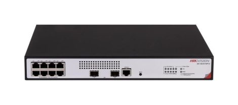 Hikvision DS-3E2510P-H 10 portos gigabit PoE switch (125 W); 8 PoE + 2 SFP uplink port; teljesen menedzselhető