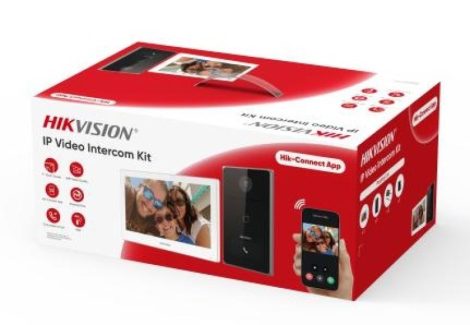 Hikvision DS-KIS608-P Egylakásos IP video-kaputelefon szett; DS-KH6350-WTE1/White+DS-KV6133-WME1+ 2db tápegység+SD kártya