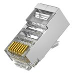   Nestron NPN-RJ45-1C6SF-PC10 Árnyékolt RJ45 csatlakozó; Cat6; fali és patch kábelekhez; 10 db/csomag