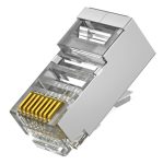   Nestron NPN-RJ45-1C6SF-PC10 Árnyékolt RJ45 csatlakozó; Cat6; fali és patch kábelekhez; 10 db/csomag