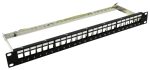   Nestron NRPP-KEY-124SF-H 19 keystone patch panel; 24 port; cat5e/cat6/cat6a kompatibilis; árnyékolt; tehermentesítővel