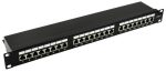   Nestron NRPP-RJ45-124SF-H 19 patch panel; 24 port; Cat6; árnyékolt; tehermentesítővel; dual IDC (Krone/110)